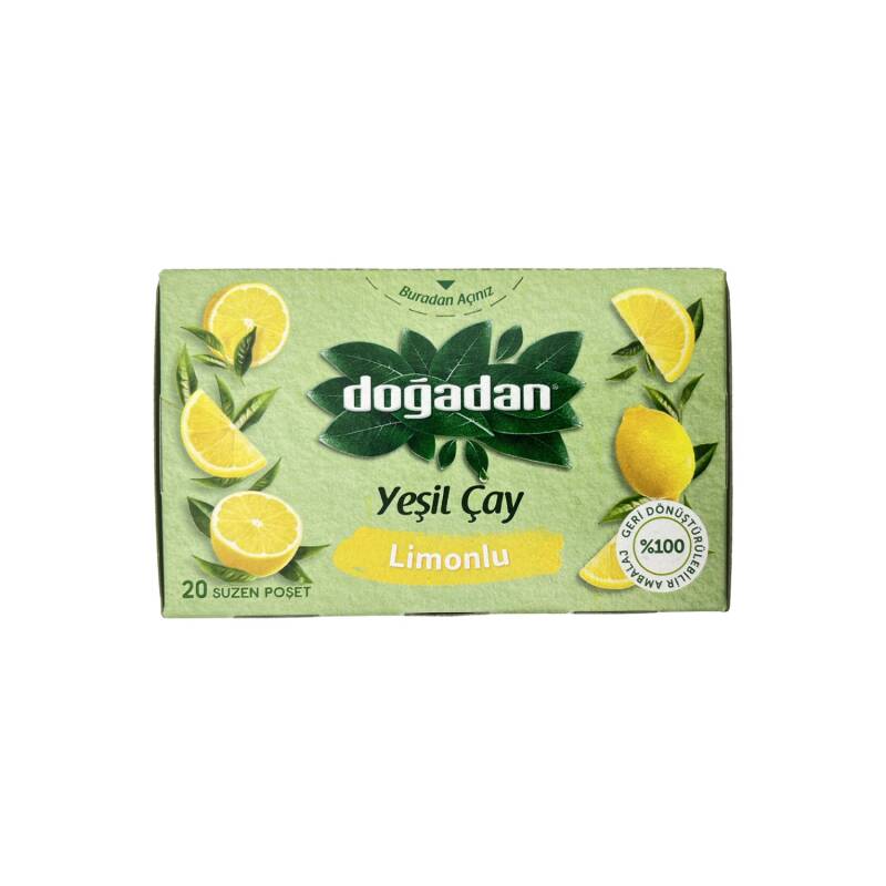 Doğadan Limonlu Yaşıl Çay N20 — kofein əvəzi, tebii enerji ickisi alternativ yasil cay
